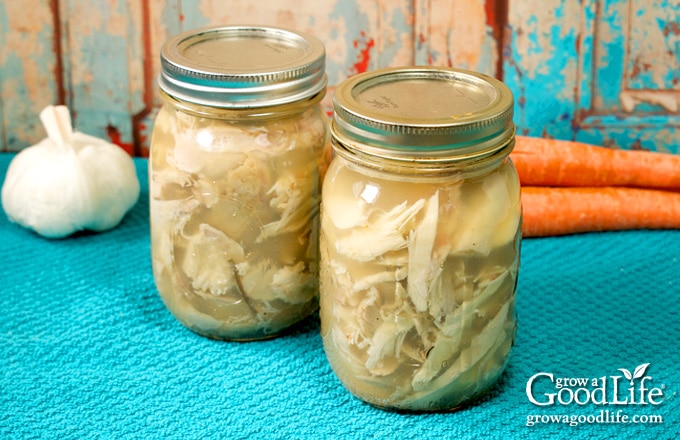 jars of canned turkey on a table