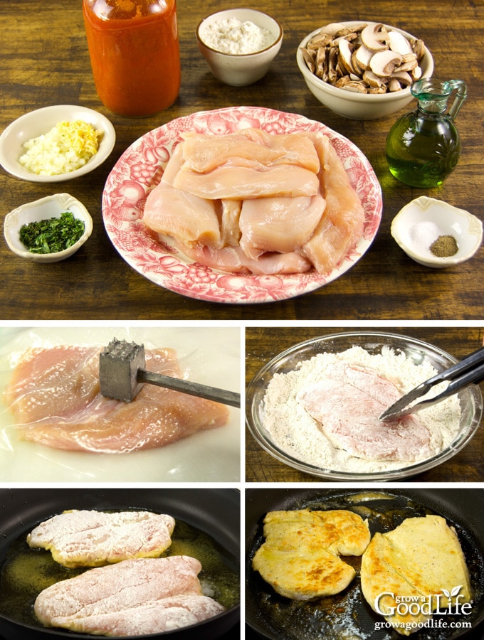 Steps to prepare the chicken cutlets