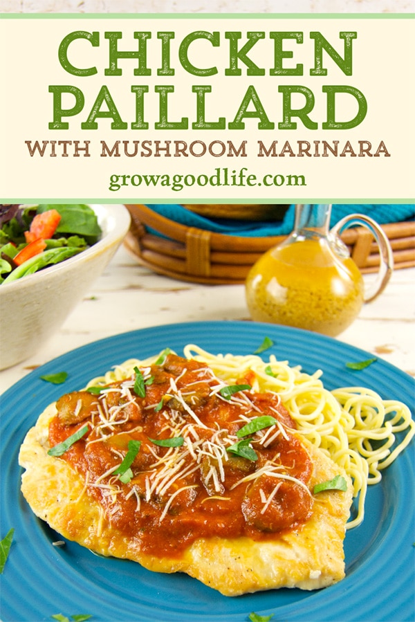 In this delicious recipe, chicken breasts are pounded thin, pan-fried until crispy, and then smothered in a mushroom marinara sauce. A quick recipe that will come together in about 30 minutes. 