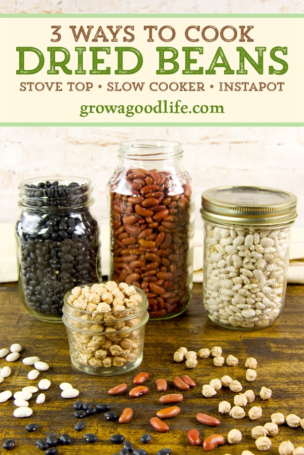 Dried beans do take time to soak and cook. But you can prepare them ahead of time in large batches and store them in the freezer. Visit for tips on cooking dried beans on the stove, in a crockpot, and using an electric pressure cooker.