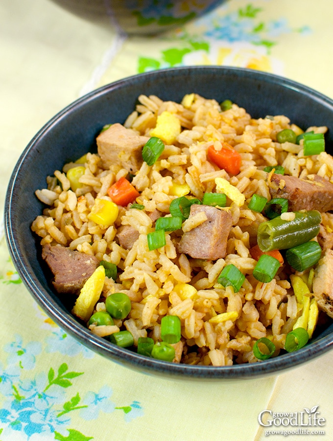 Transform leftovers into a tasty pork fried rice. Combine pork, rice, and veggies with a ginger garlic sauce for a dish that will satisfy your craving for takeout.