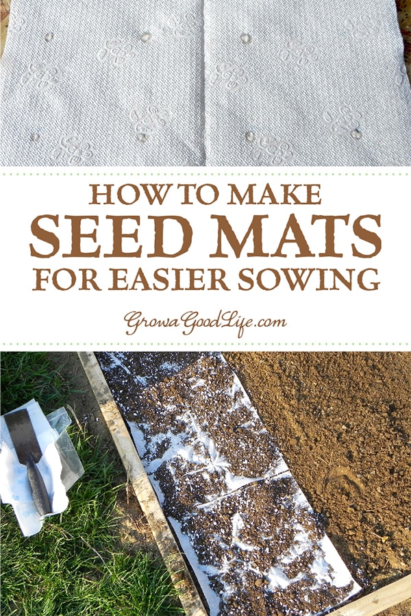 Seed mats or seed tapes are helpful for planting tiny seeds, such as lettuce and carrots that are hard to sow one at a time. Also a great project for a rainy day when you can’t get out to the garden.