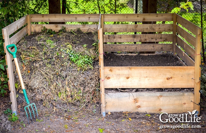 two section compost bin