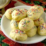 a plate of Italian Anise Cookies on a table