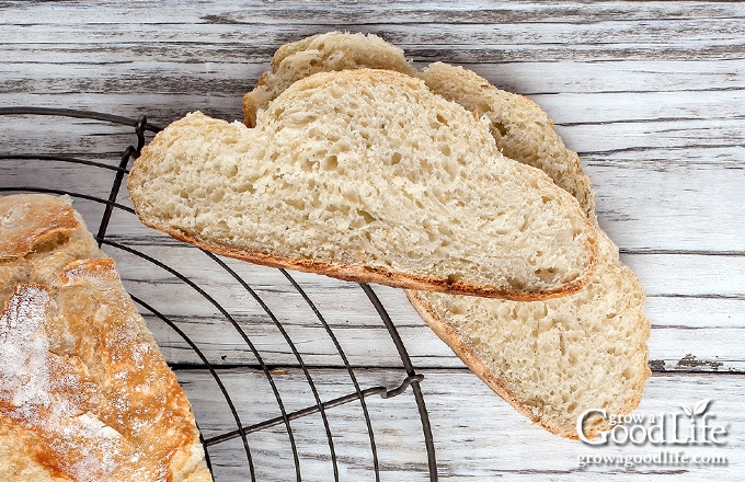 slices of bread on a table