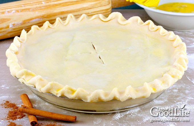 unbaked pie ready to go into the oven