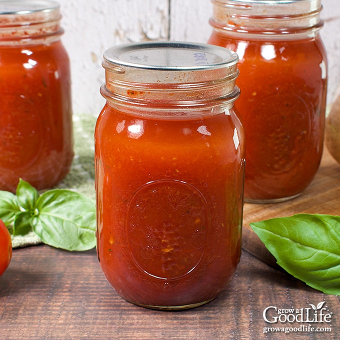 Jars of roasted tomato soup.