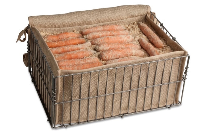 Root veggies like carrots and beets will stay fresh all winter and even grow sweeter in this storage bin from Gardener's Supply.