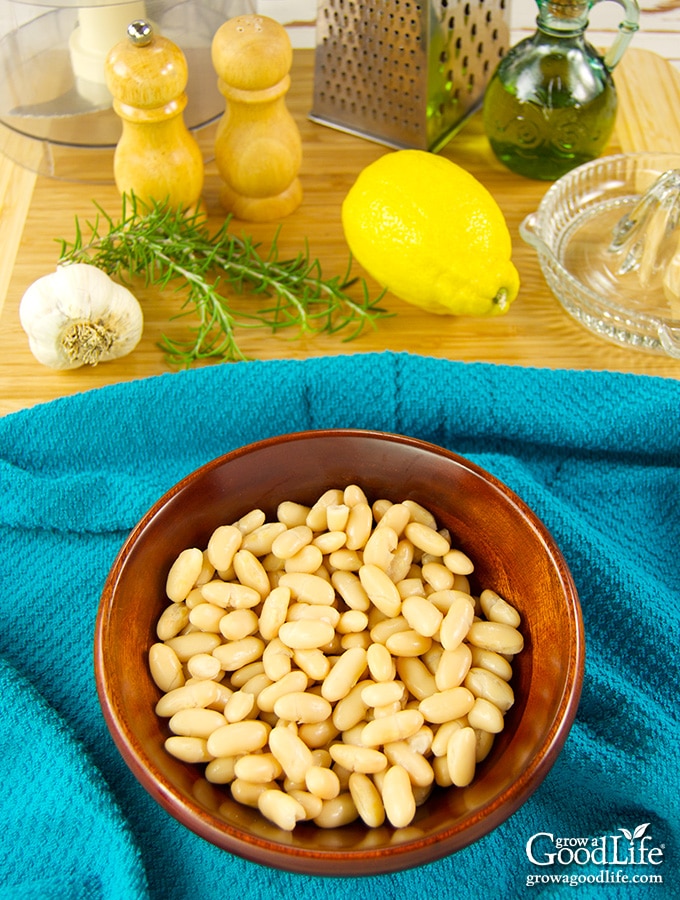 Ingredients for Roasted Garlic White Bean Dip